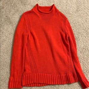 J Crew Always Knit Red Turtleneck Sweater